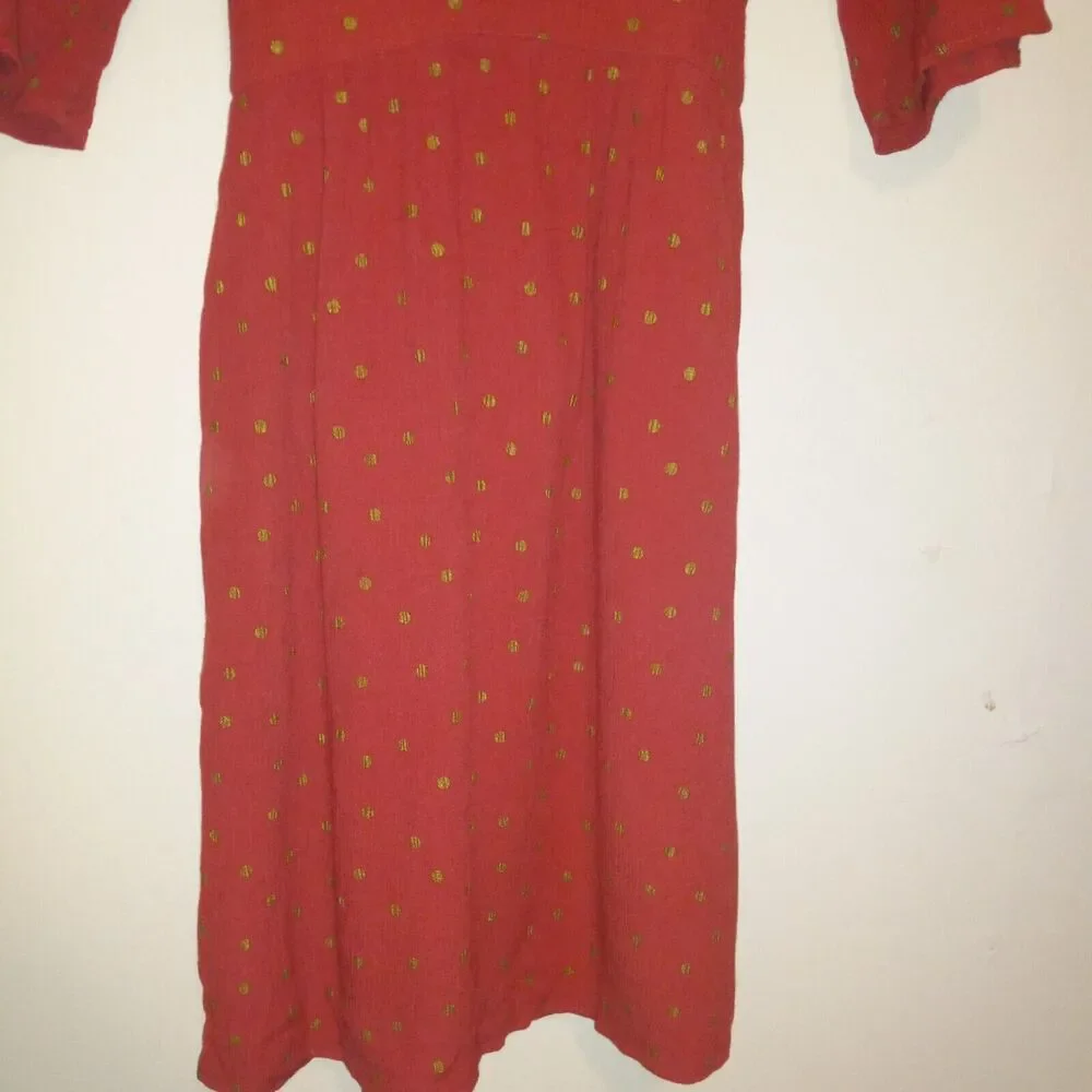 Boden Size 2 Dominique Polka Dot Belted Dress-Pockets-3/4 Raglan Sleeve - Picture 4 of 10